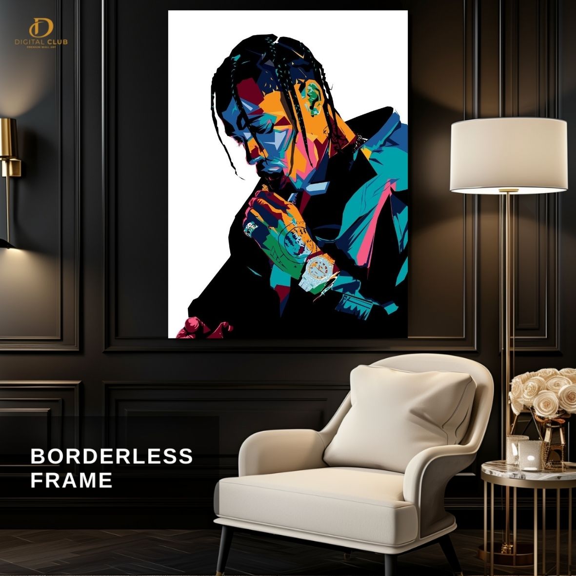 Travis Scott "Vector Art" -Music Artist- Premium Wall Art