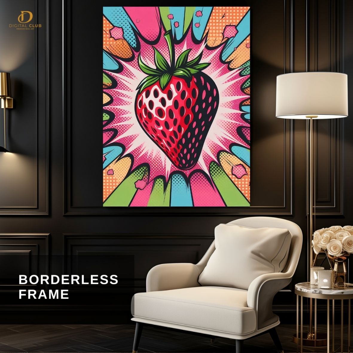 Strawberry - Graphic - Premium Wall Art