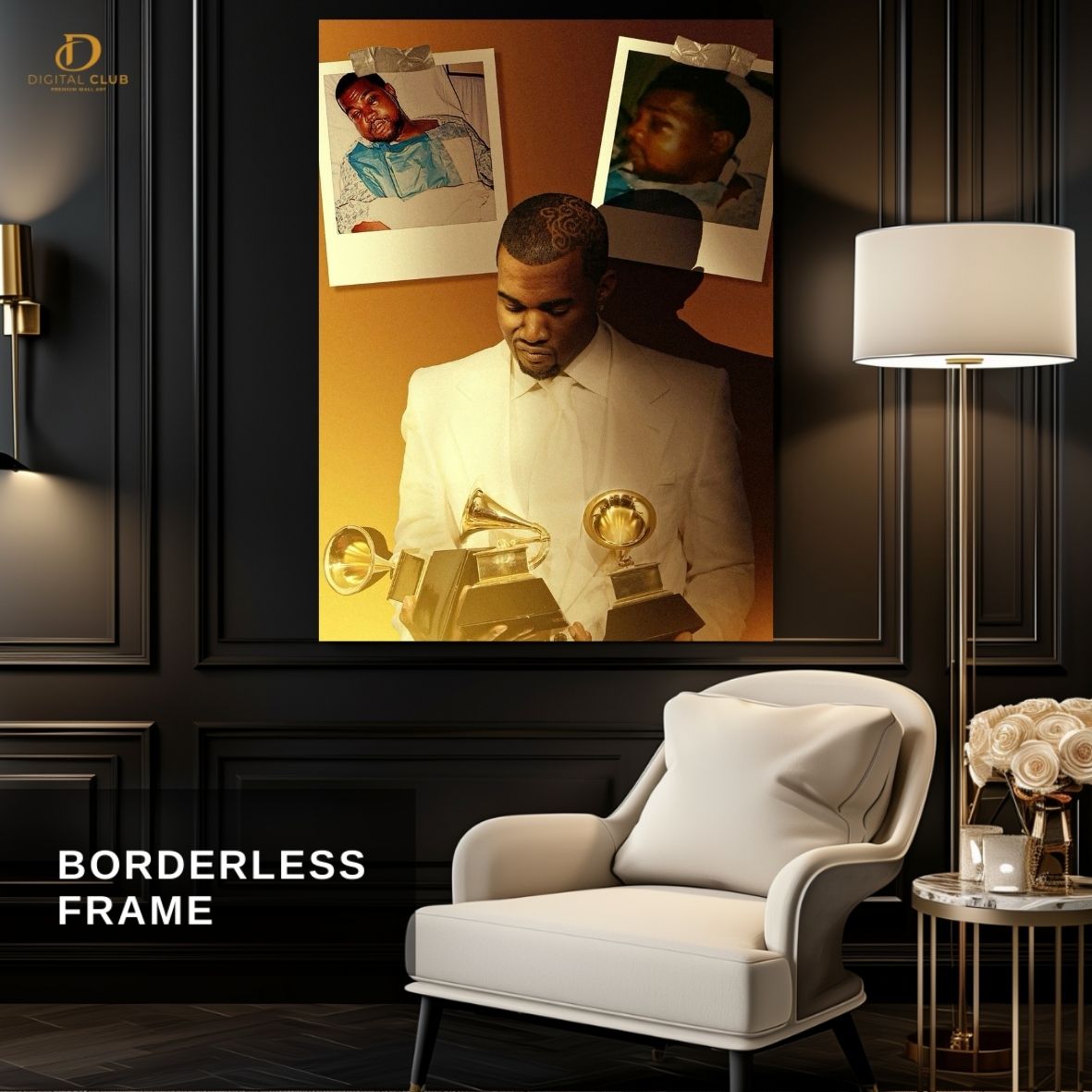Kanye West Grammy - Music Artist- Premium Wall Art
