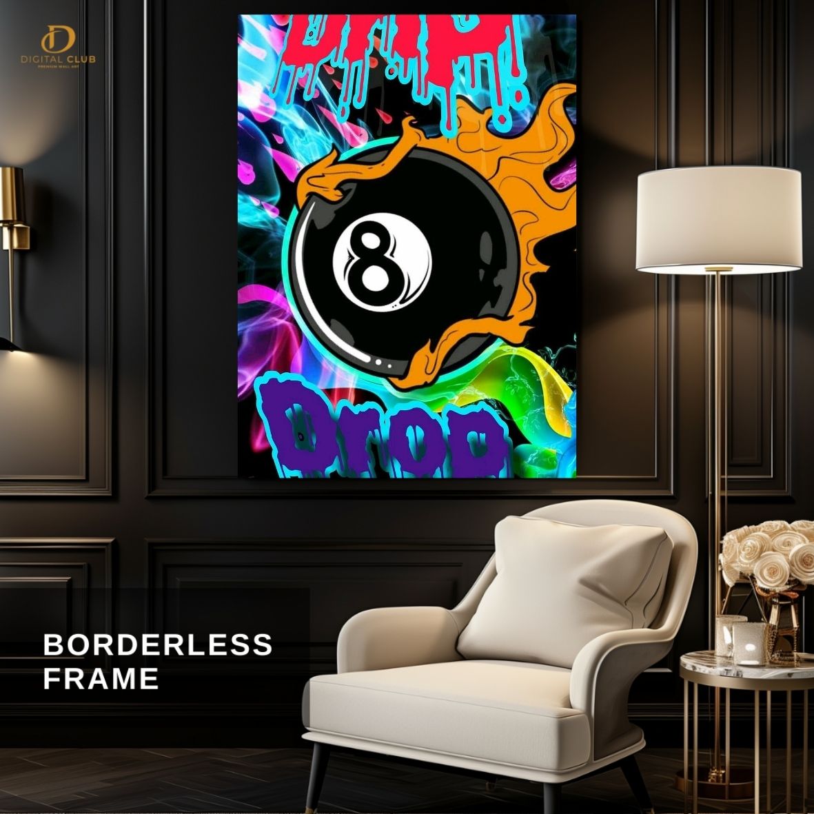 8 Ball Artwork- Snooker -Premium Wall Art