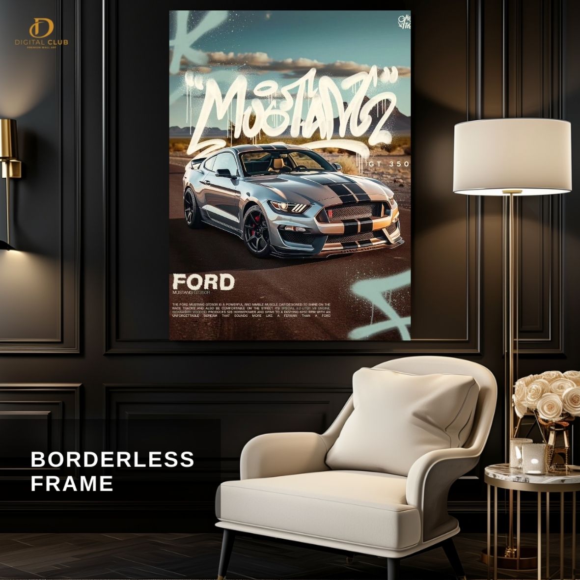 Ford Mustang GT350R -Car- Premium Wall Art - Art Digital Club