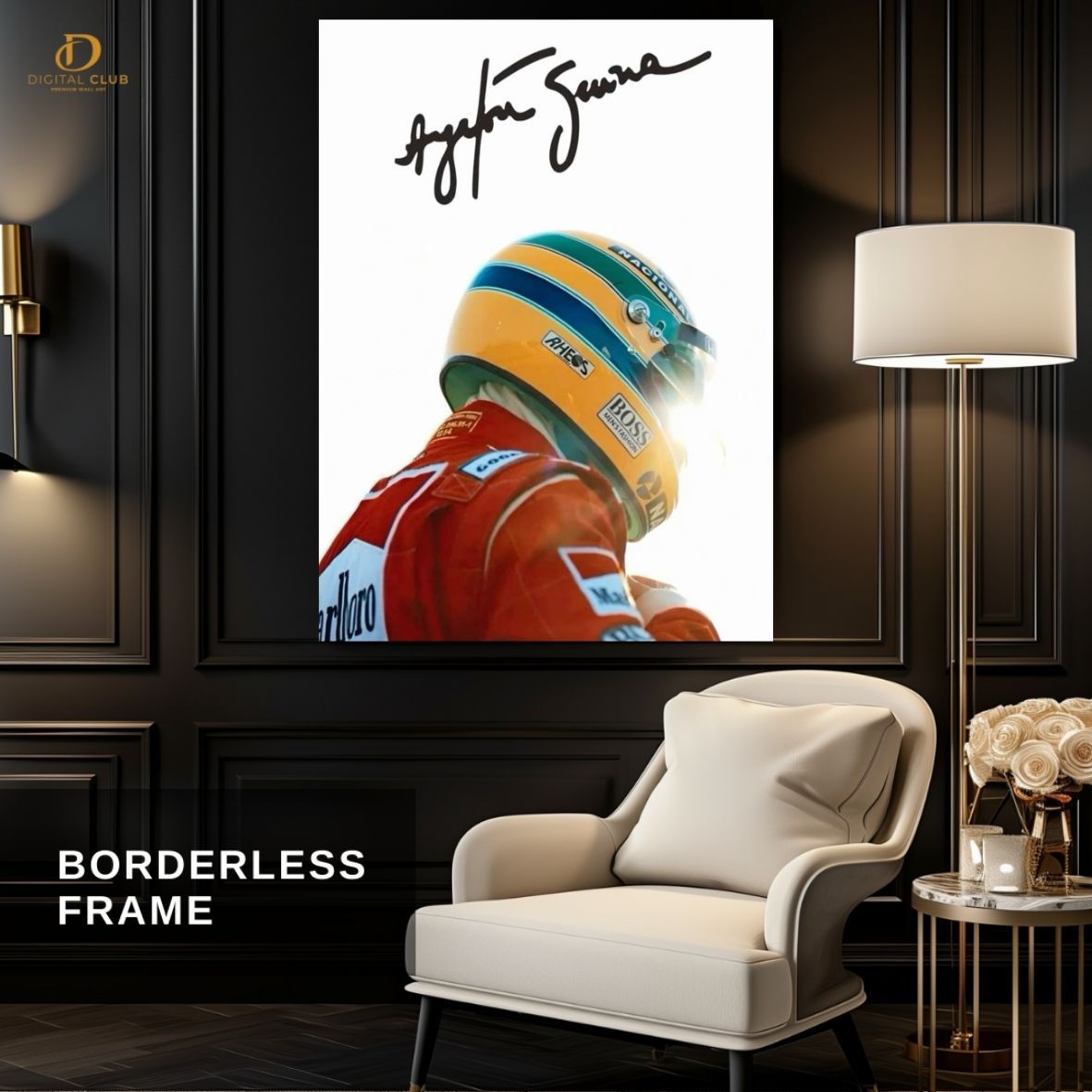 Ayrton Senna - F1 Car - Premium Wall Art
