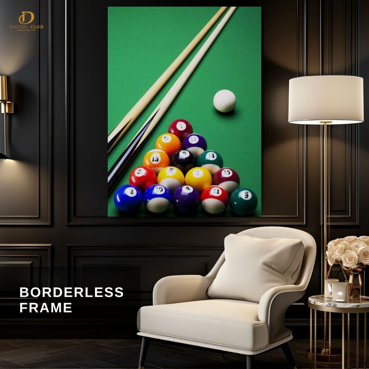 Snooker Billiards- Artwork -Premium Wall Art