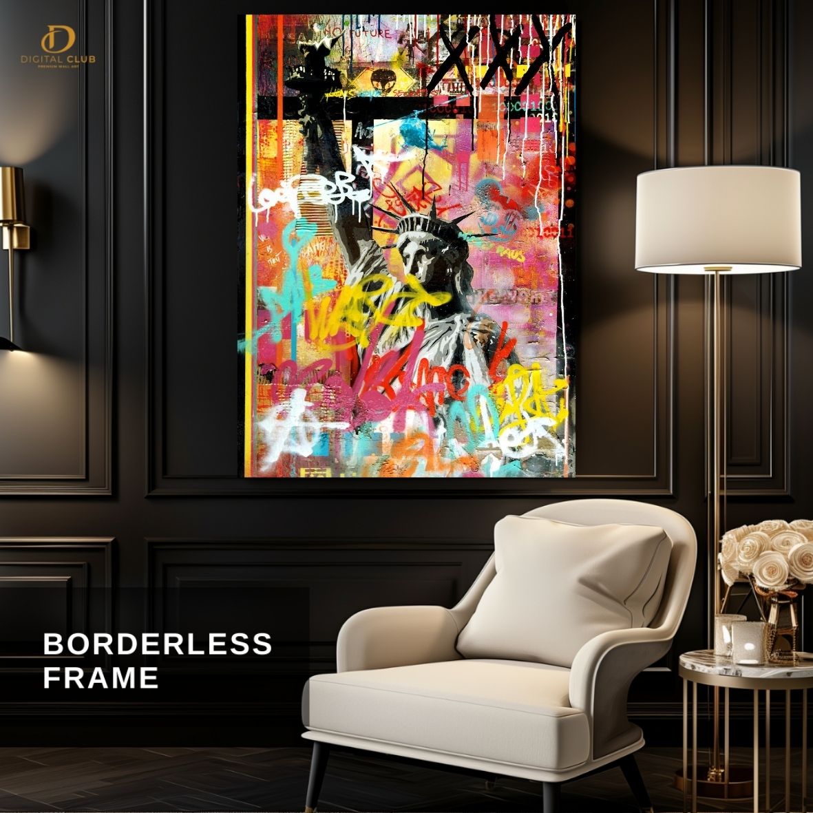 Tableau Liberty - Pop Art - Premium Wall Art