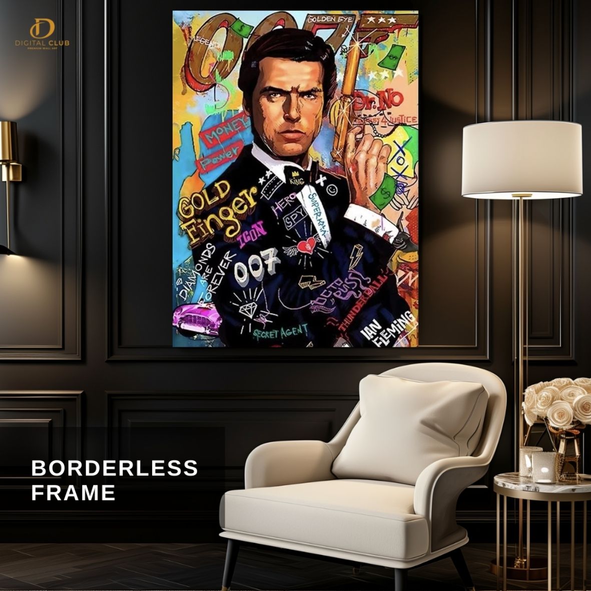James Bond 007- Pop Art - Premium Wall Art
