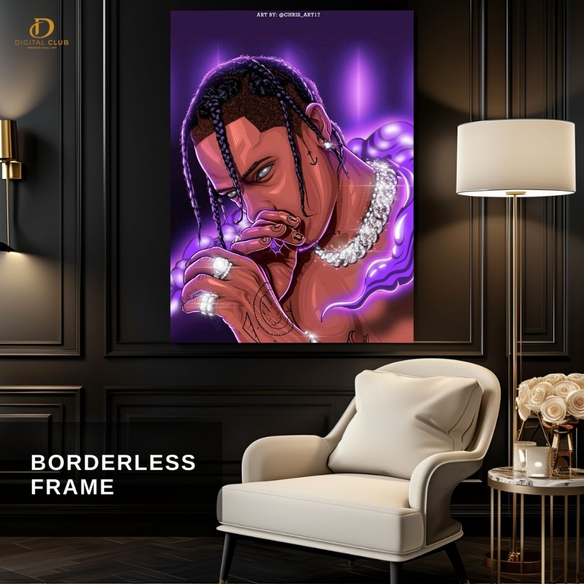 Travis Scott 10 -Music Artist- Premium Wall Art