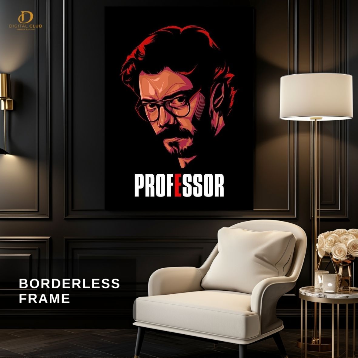 MONEY HEIST PROFESSOR - MOVIE- Premium Wall Art