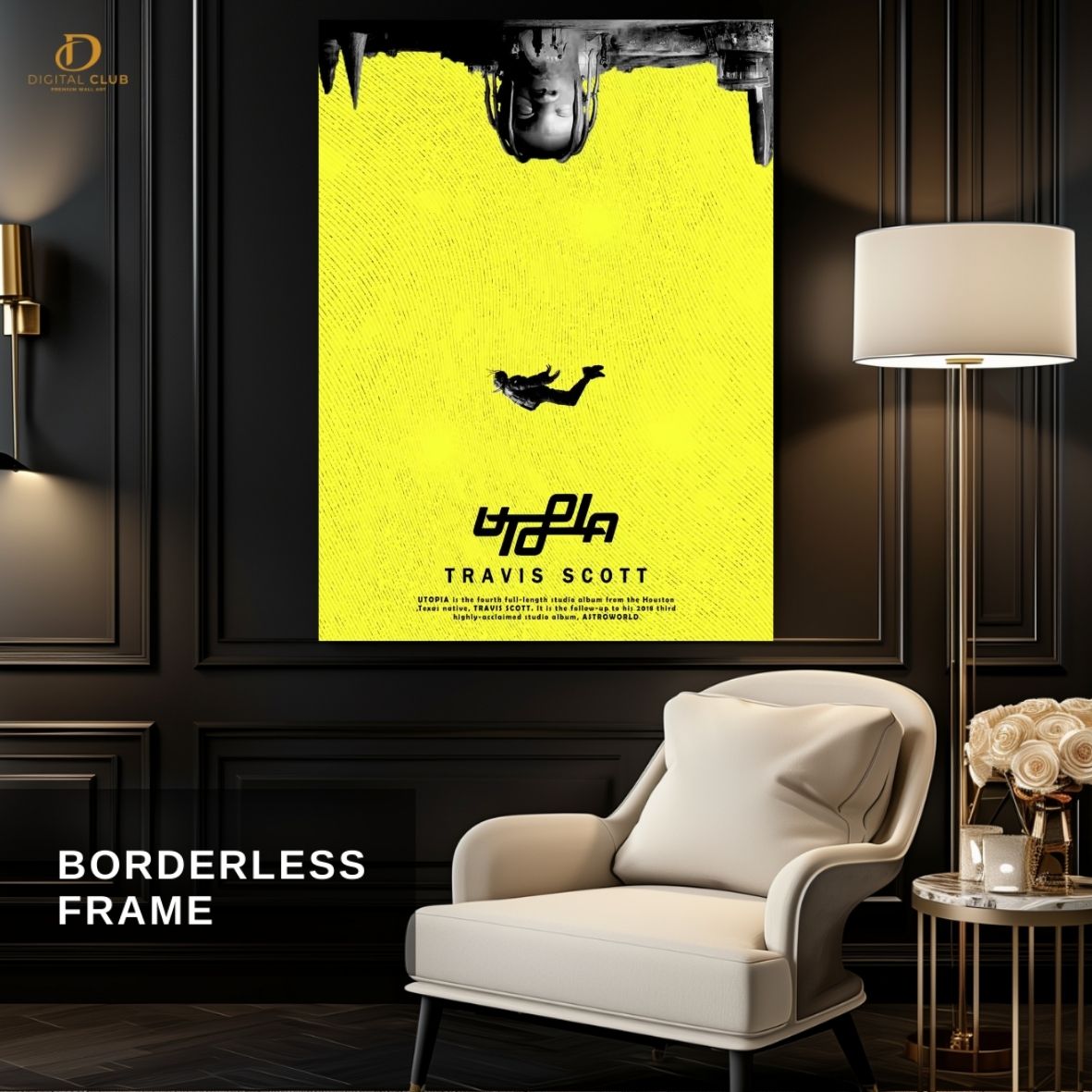 Travis Scott Utopia 2 -Music Artist- Premium Wall Art