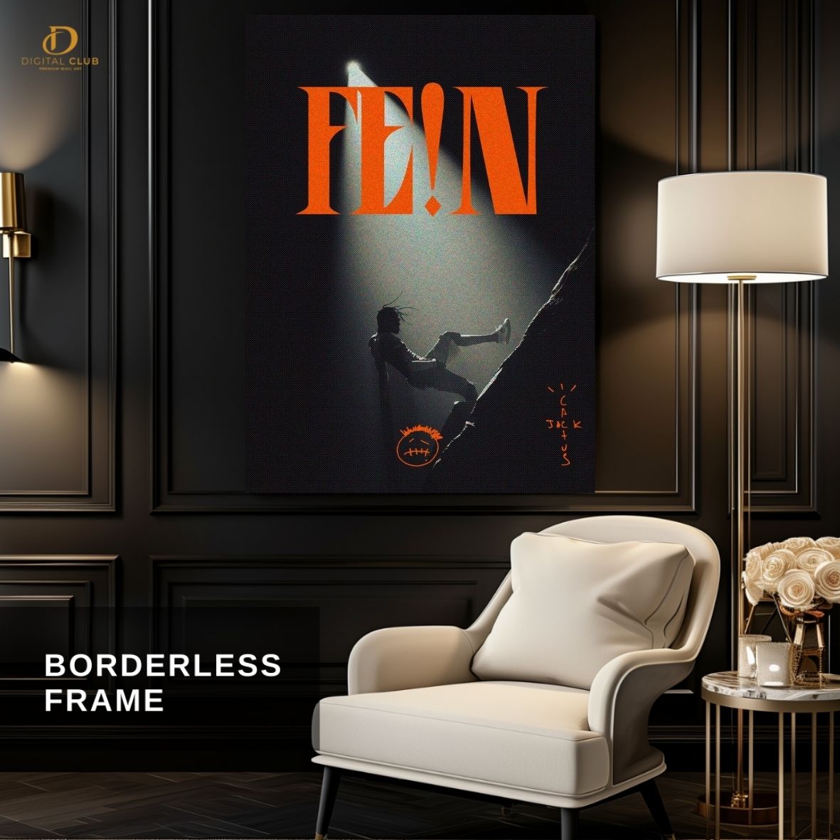 Travis Scott "FEIN" -Music Artist- Premium Wall Art