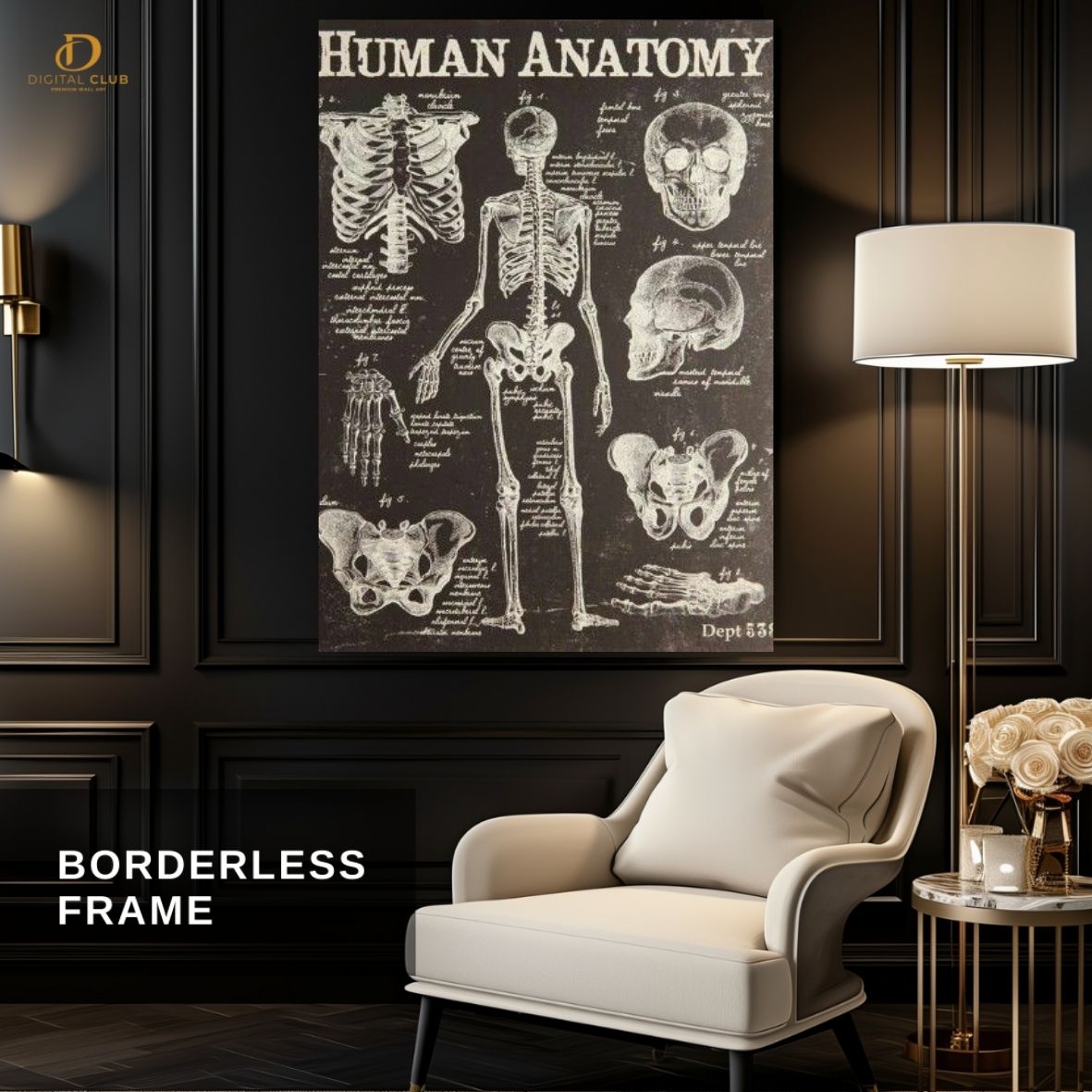 Human Anatomy- Office Premium Wall Art - Art Digital Club