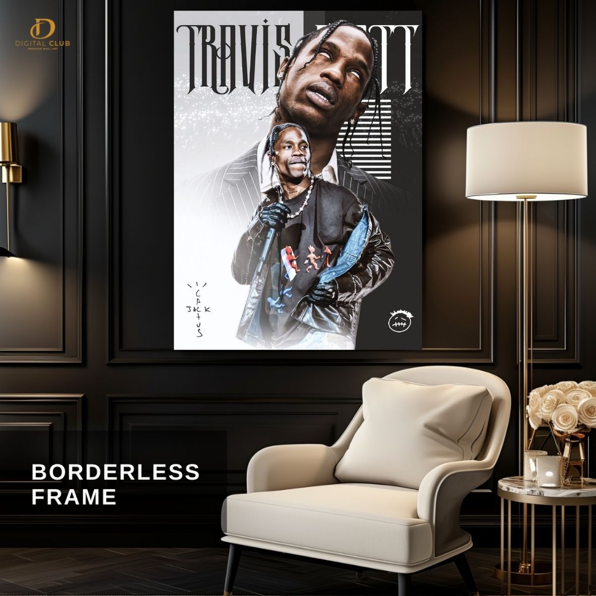Travis Scott 11 -Music Artist- Premium Wall Art