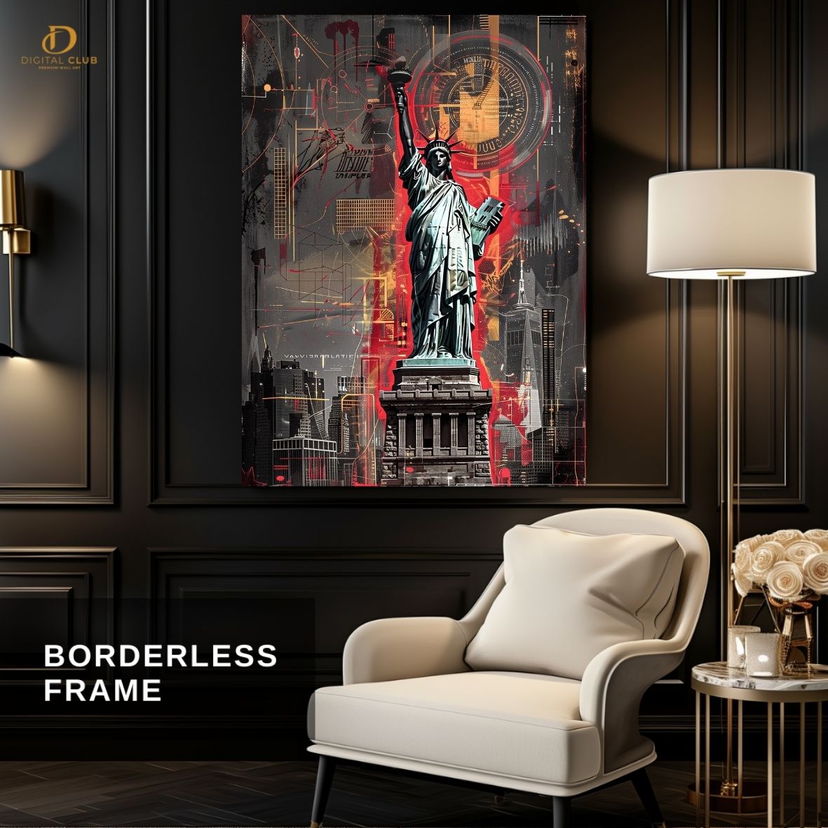 Statue of Liberty - Pop Art - Premium Wall Art