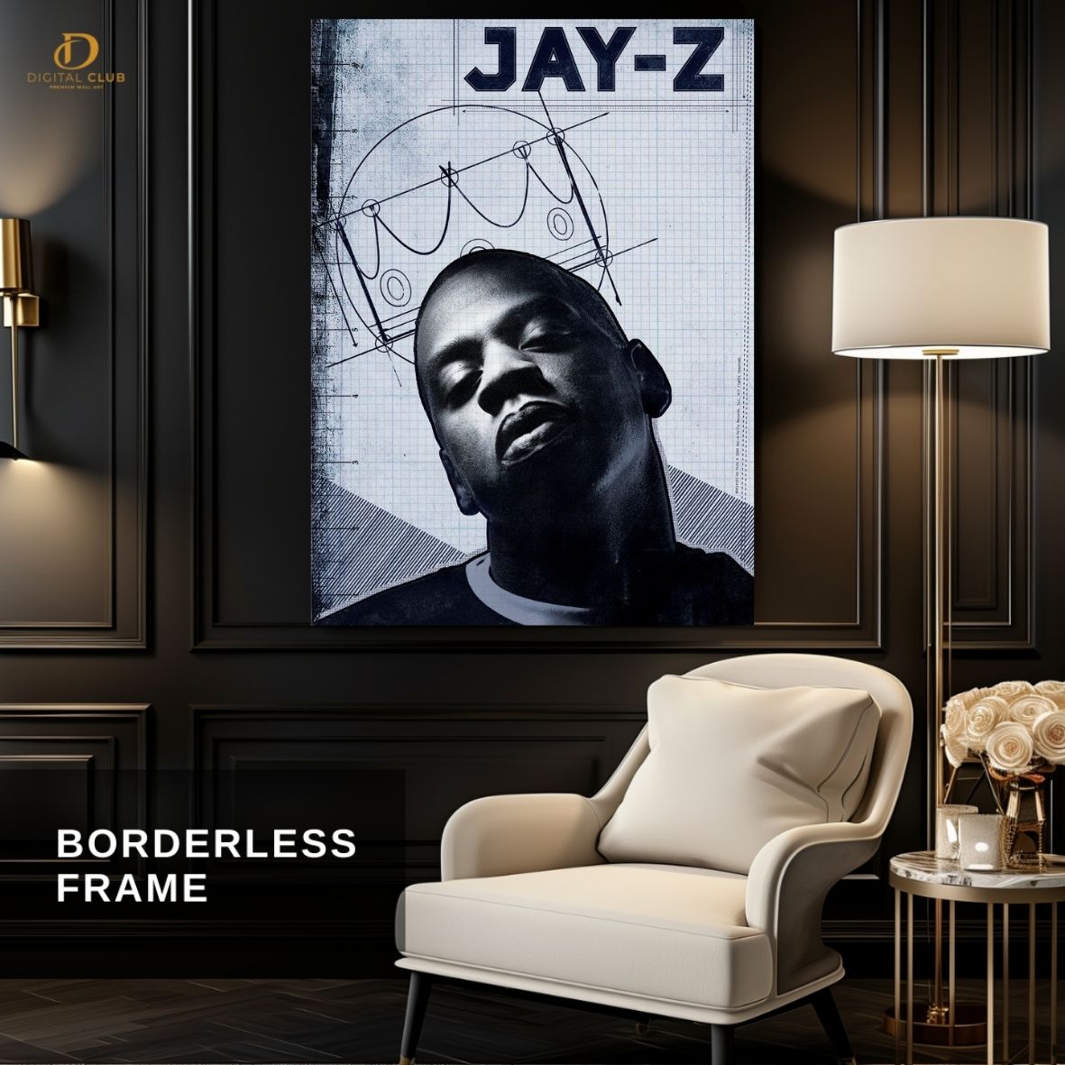Jay-Z Artwork - Music Artist - Premium Wall Art