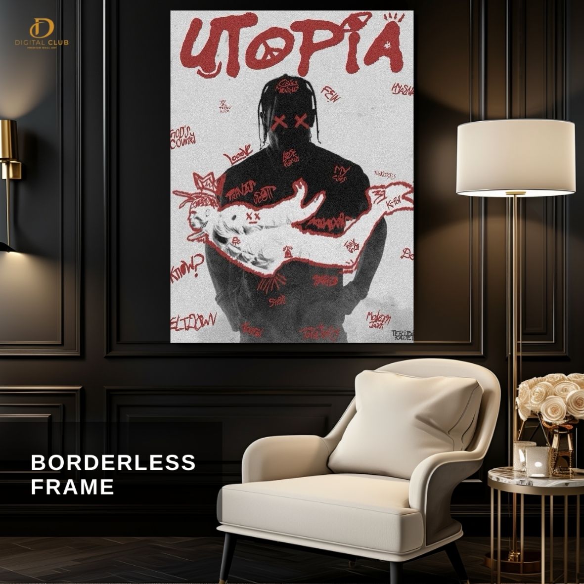 Travis Scott 2 "Utopia" -Music Artist- Premium Wall Art