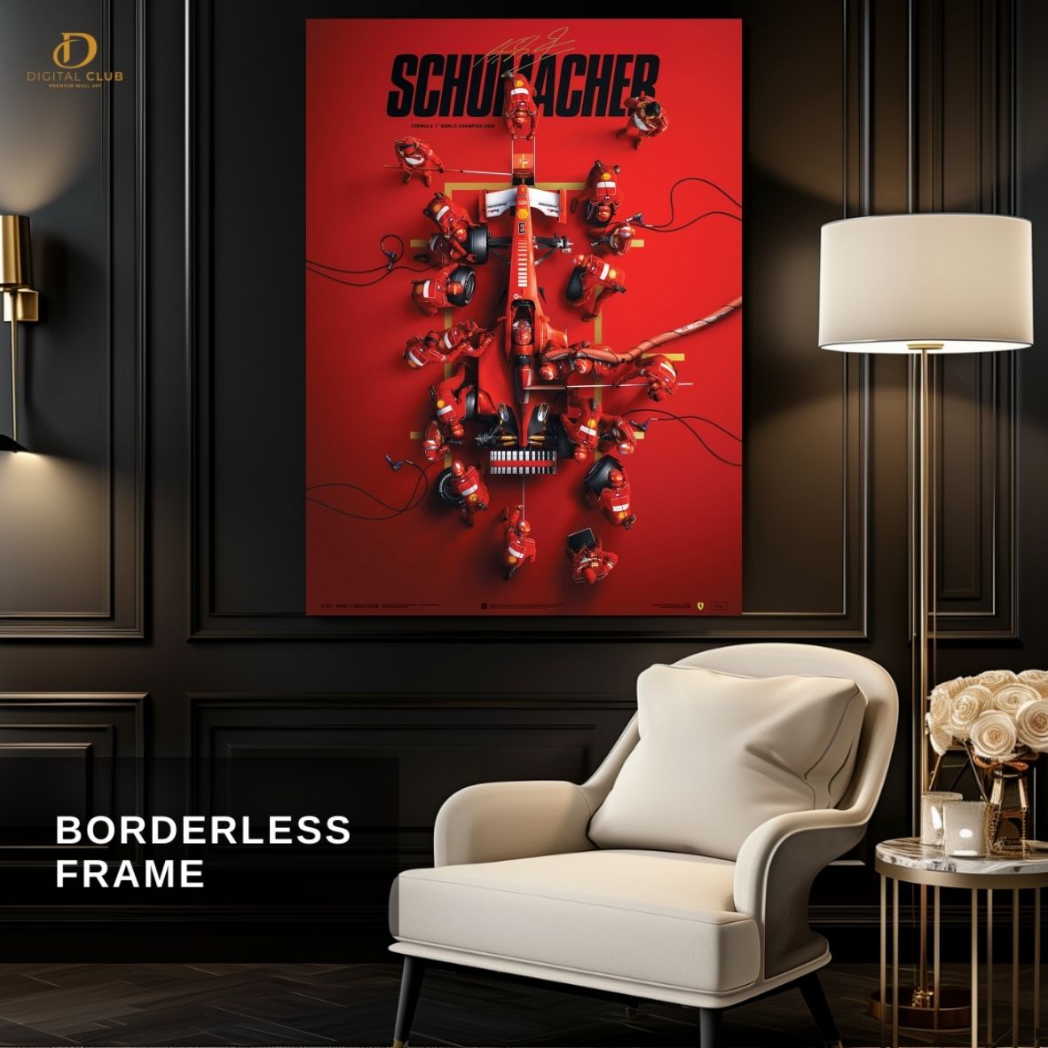 Schumacher- F1 Car - Premium Wall Art