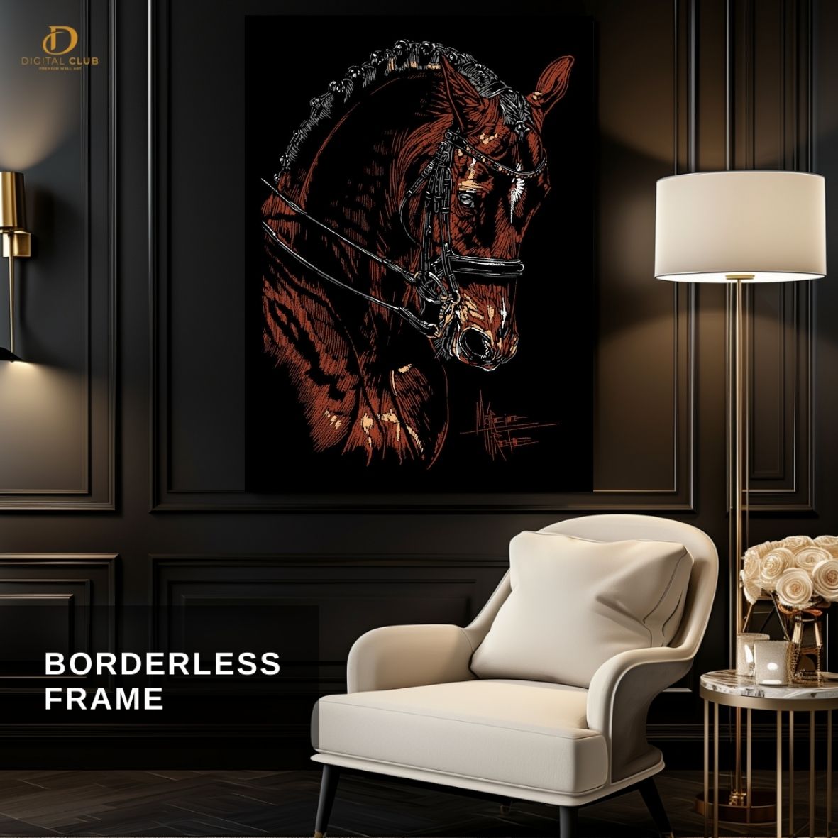 Horse Artwork 2- Animal-Premium Wall Art
