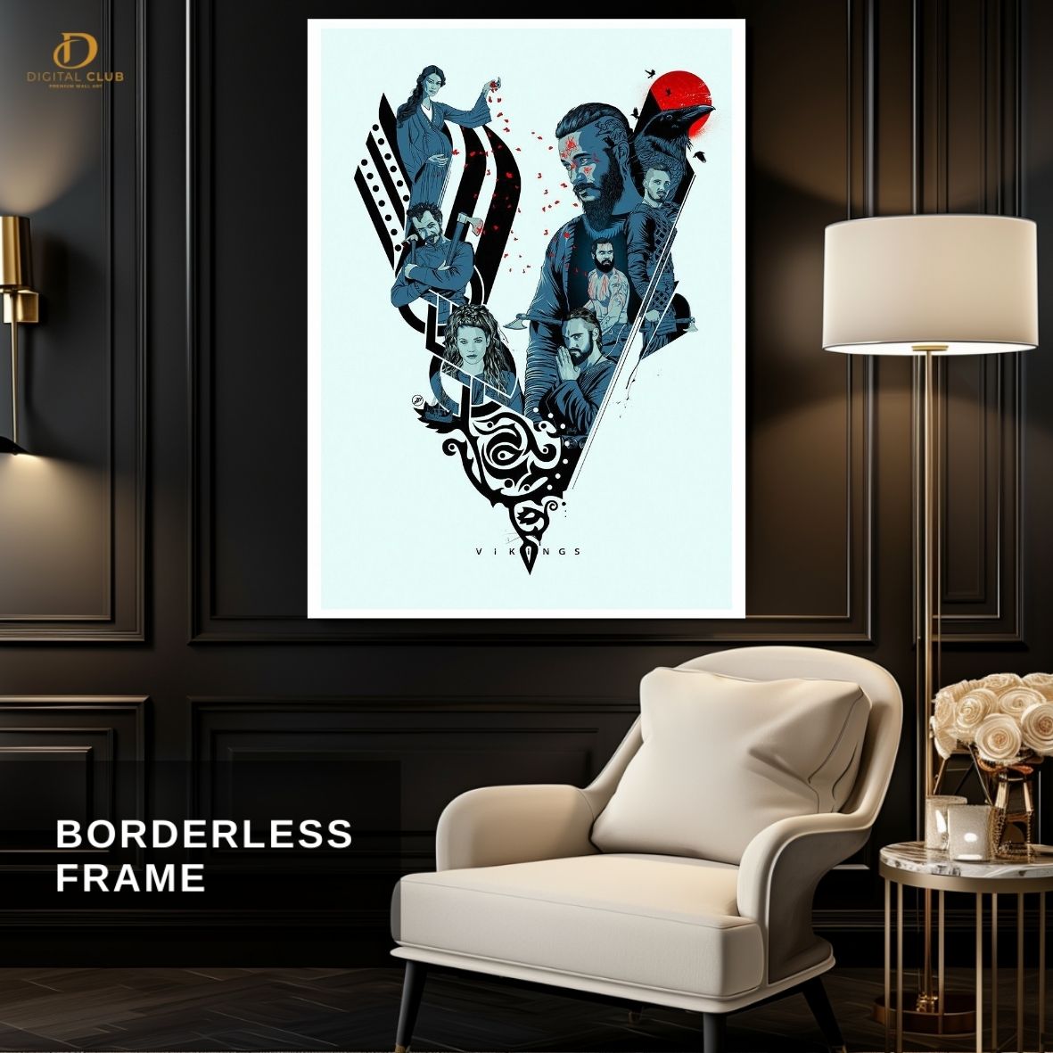 Vikings Poster - Movie- Premium Wall Art