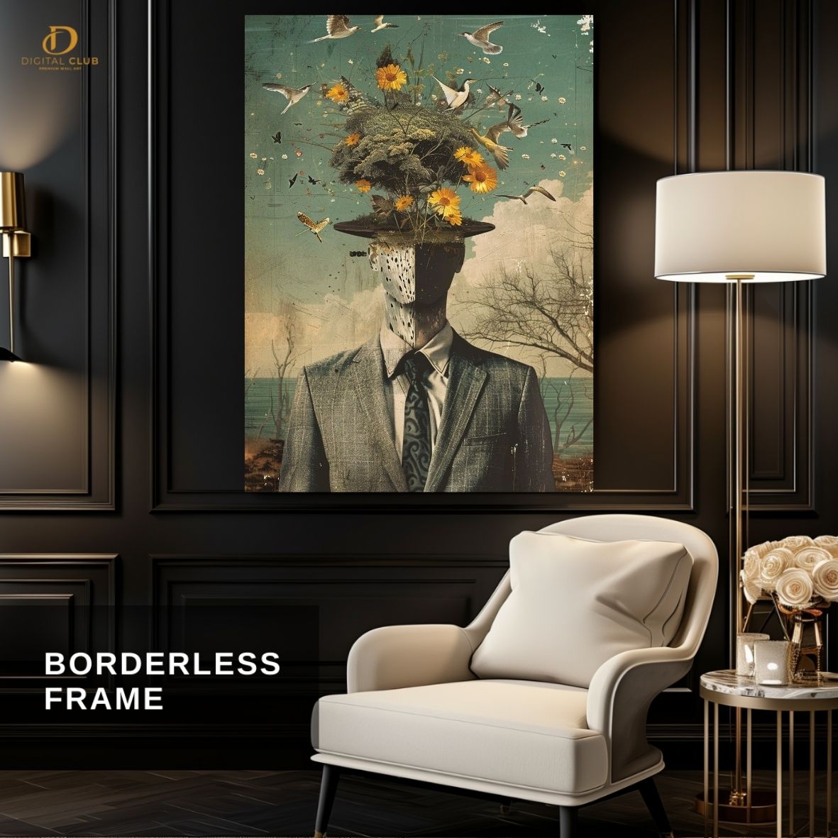 Man With Dreams -Vintage- Premium Wall Art - Art Digital Club