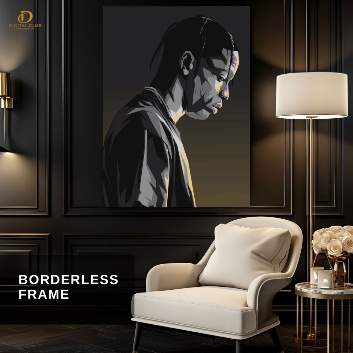 Travis Scott 3 "Vector" -Music Artist- Premium Wall Art