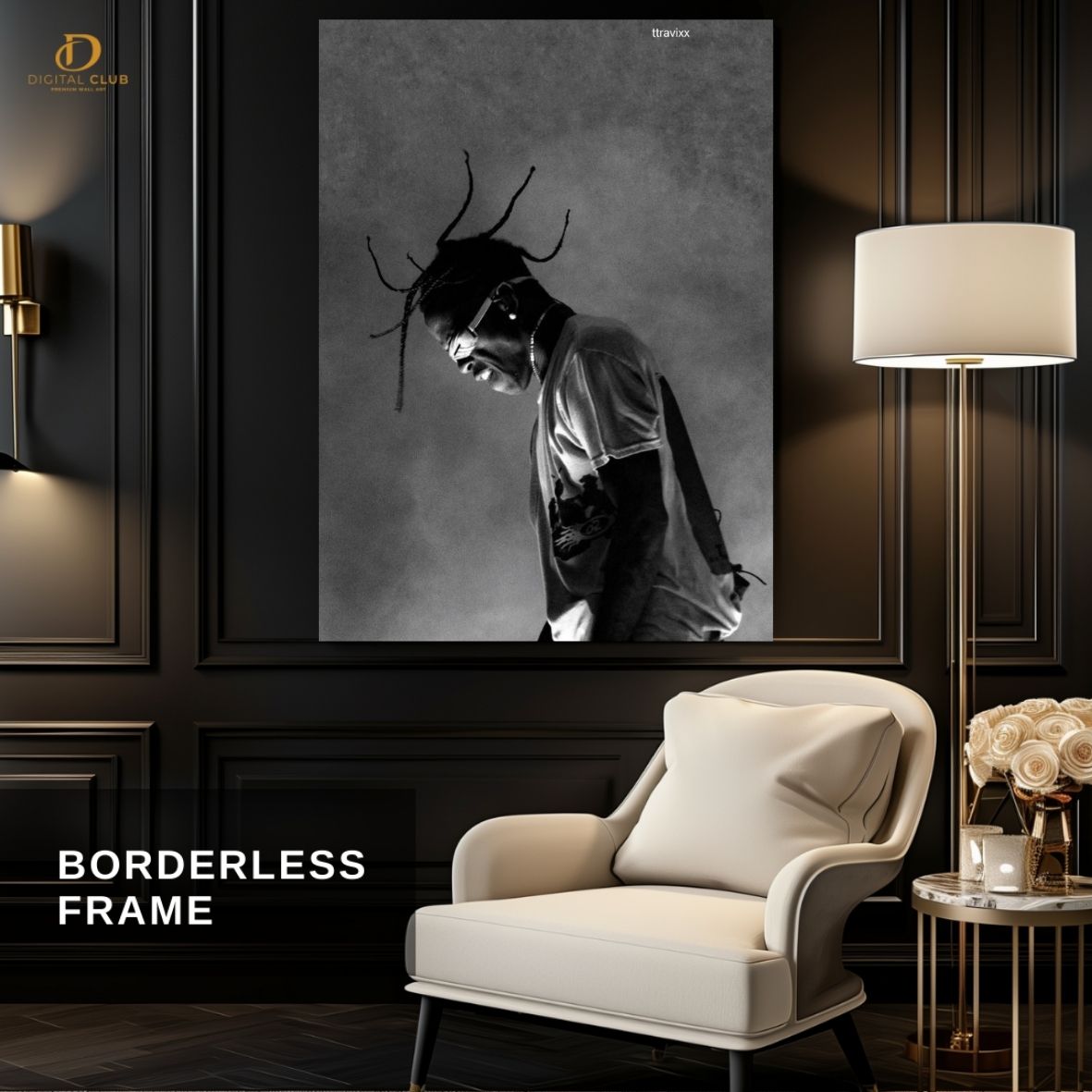 Travis Scott 16 -Music Artist- Premium Wall Art