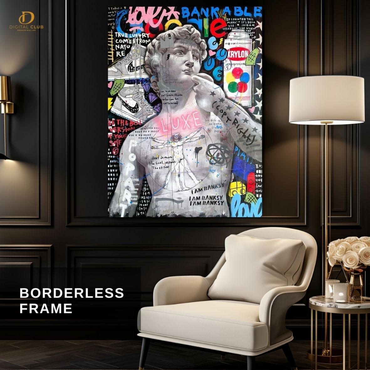 Bansky Statue - Pop Art - Premium Wall Art