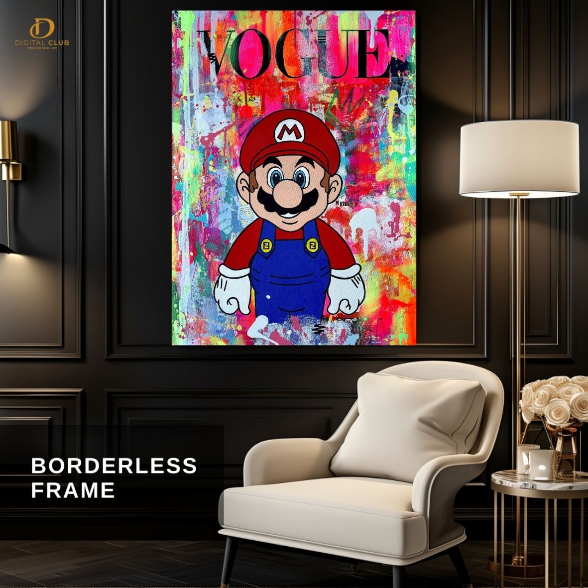 Mario Vogue- Pop Art- Premium Wall Art - Art Digital Club