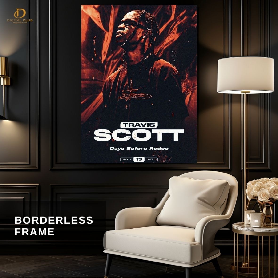 Travis Scott Graphic Art -Music Artist- Premium Wall Art