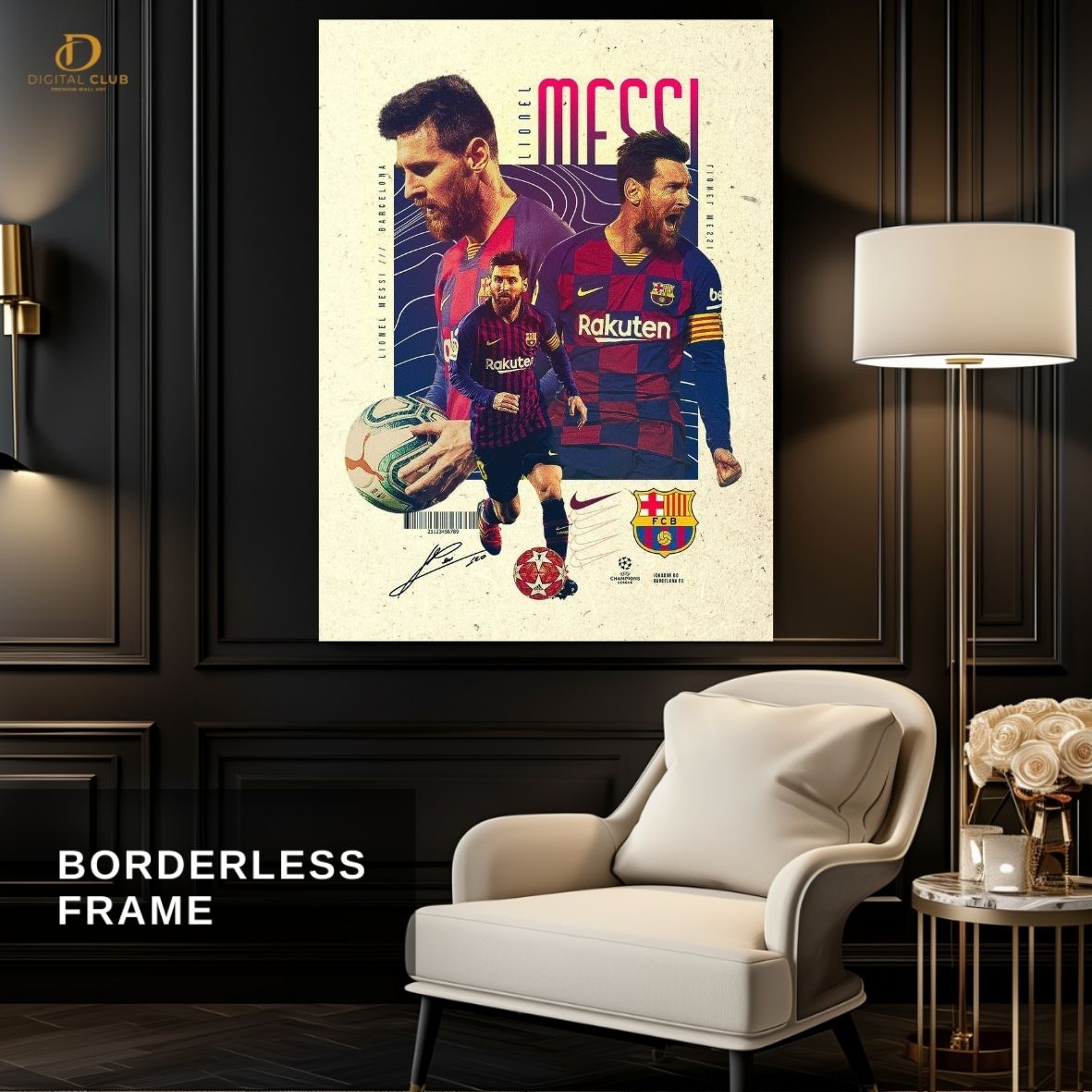 Lionel Messi - Football - Premium Wall Art - Art Digital Club