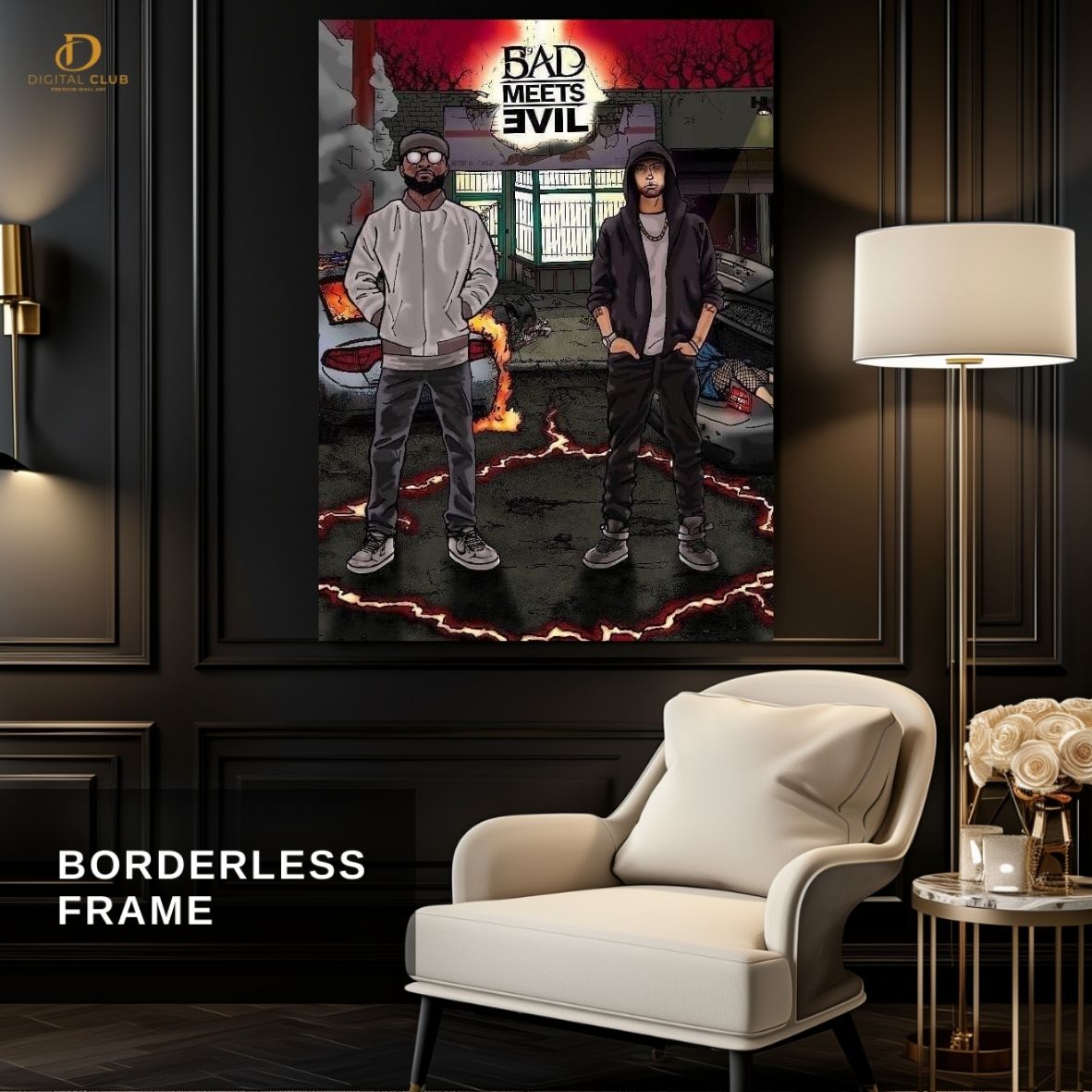 Eminem " Bad Meets Evil" - Music Artist- Premium Wall Art