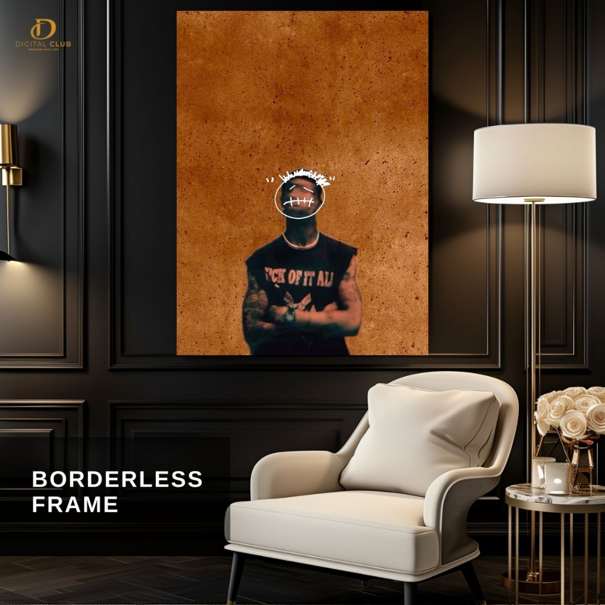 Travis Scott 3 -Music Artist- Premium Wall Art