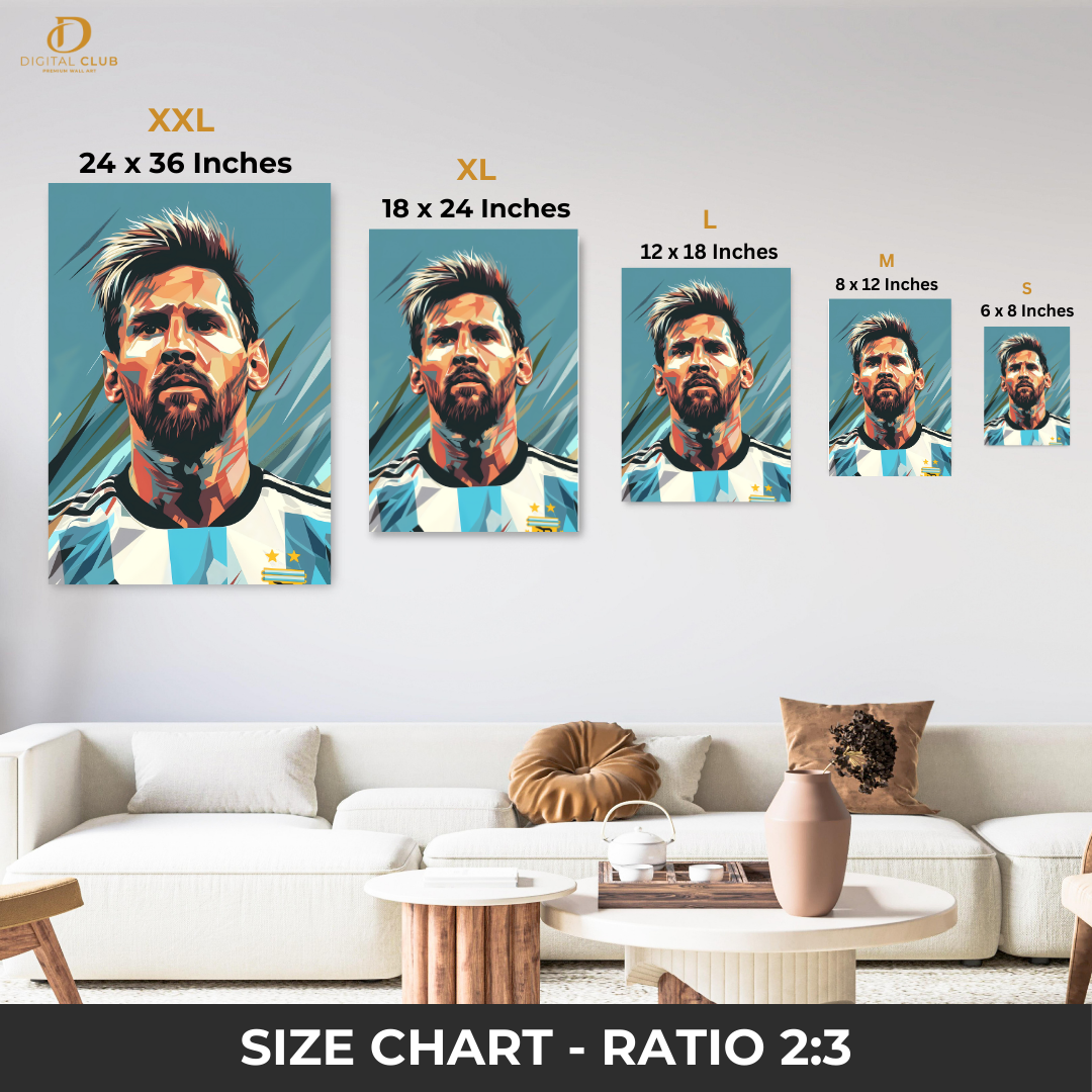 Lionel Messi 10 - Football - Premium Wall Art