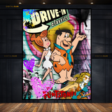 The Flintstones - Pop ART - Premium Wall Art