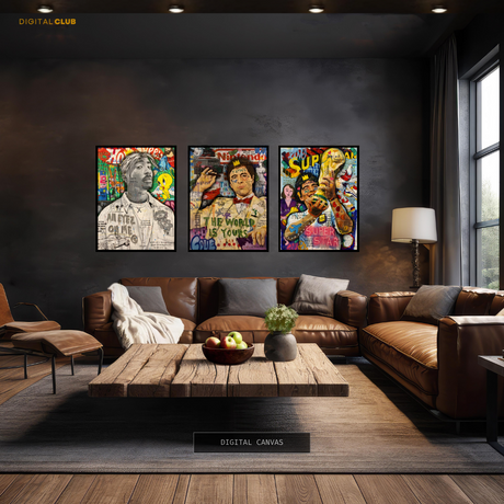 Celebrities POP Artwork - 3 Panel Wall Art