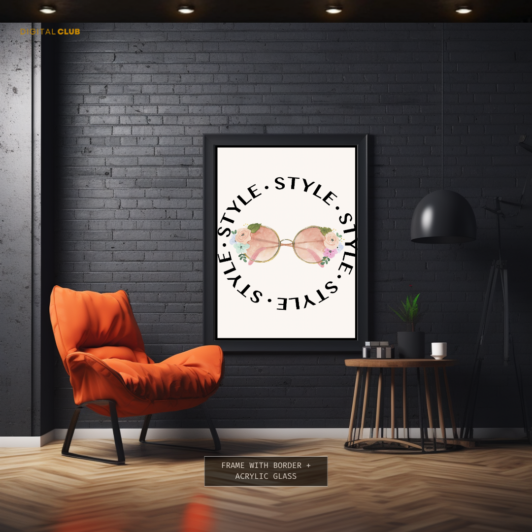 Stylish Glasses Fashion Premium Wall Art