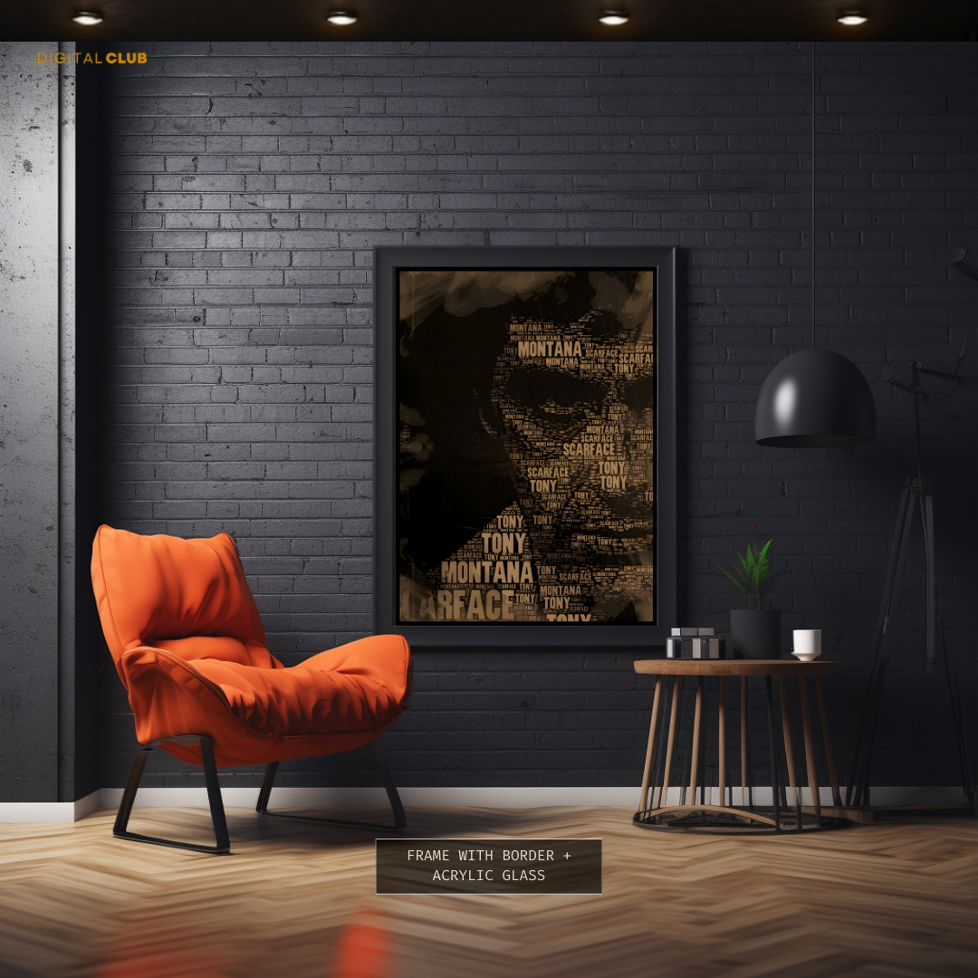 Scarface Tony Montana Artwork Premium Wall Art