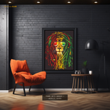 Lion With Glasses Artwork Premium Wall Art