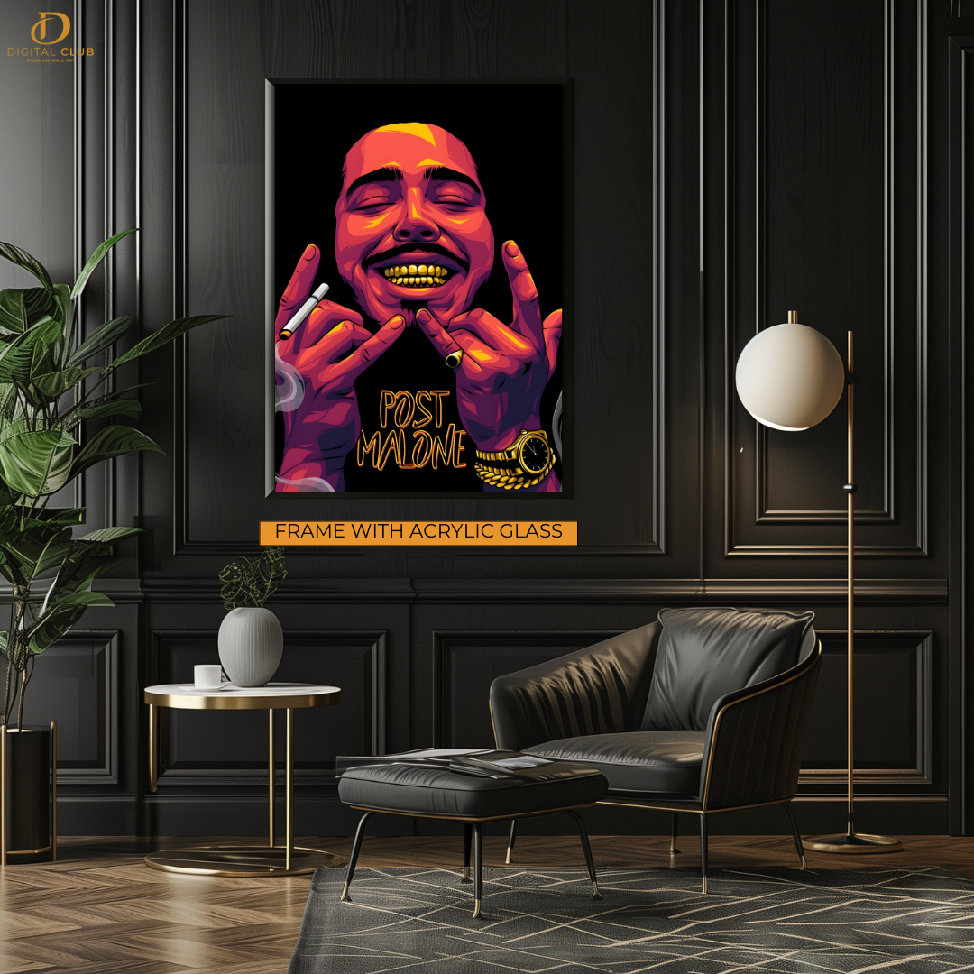 Post Malone - Music Artwork - Premium Wall Art