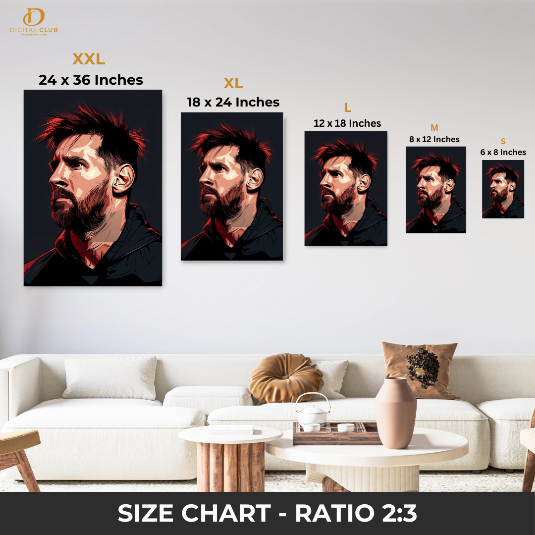 Lionel Messi - Football - Premium Wall Art