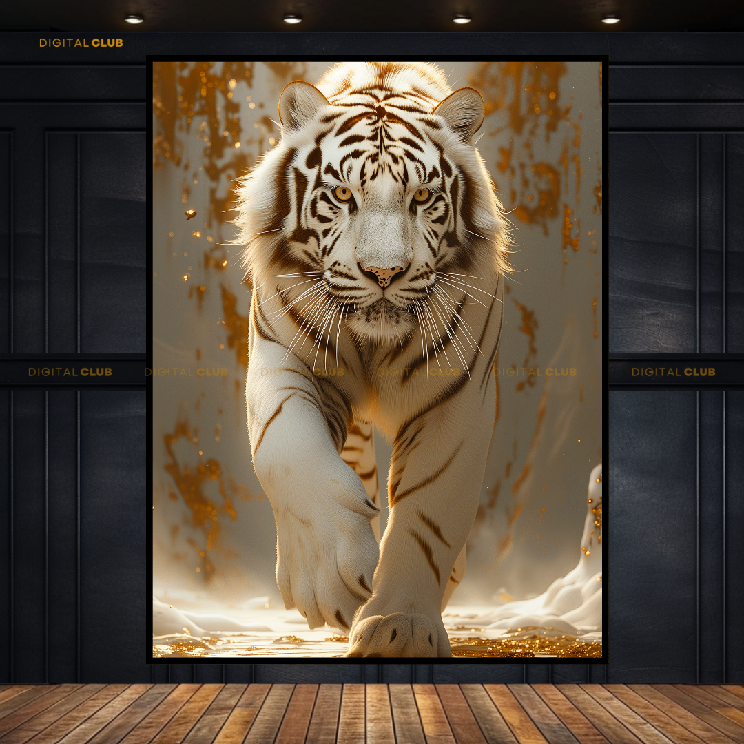 White Tiger - Animal & Wildlife Premium Wall Art