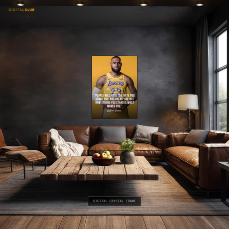 Lebron James LAKERS Quote Premium Wall Art