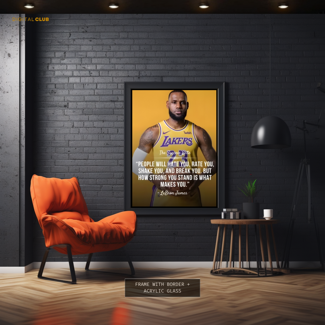 Lebron James LAKERS Quote Premium Wall Art