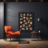 Looney Tunes Pattern - Artwork - Premium Wall Art