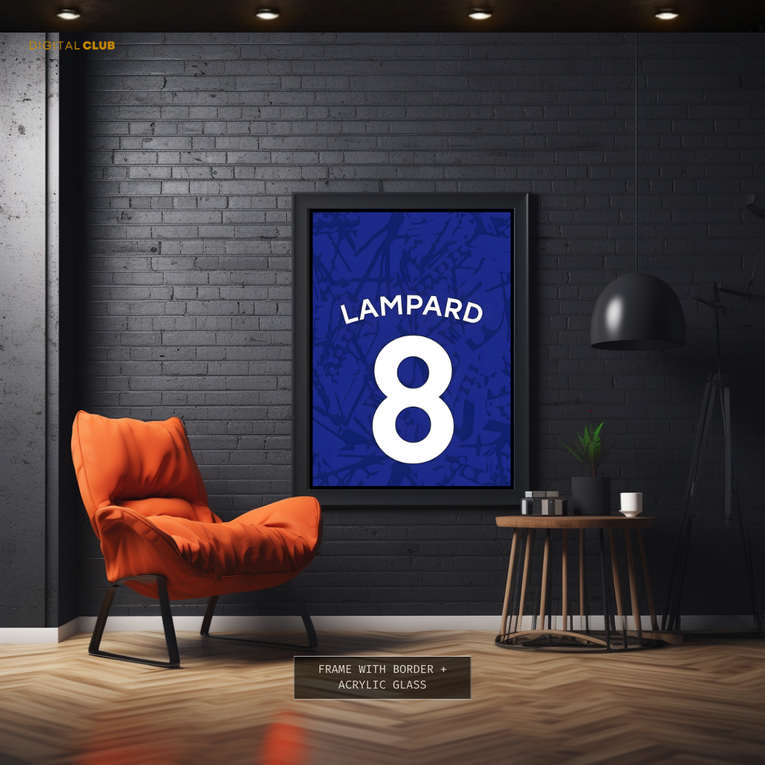 Lampard 8 - Chelsea Shirt - Premium Wall Art