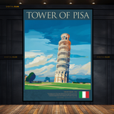 Tower of Pisa Italy Premium Wall Art