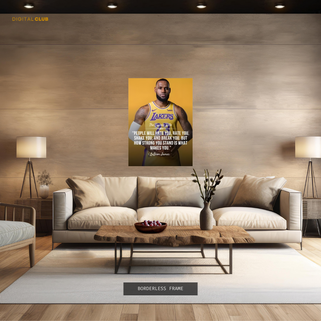 Lebron James LAKERS Quote Premium Wall Art