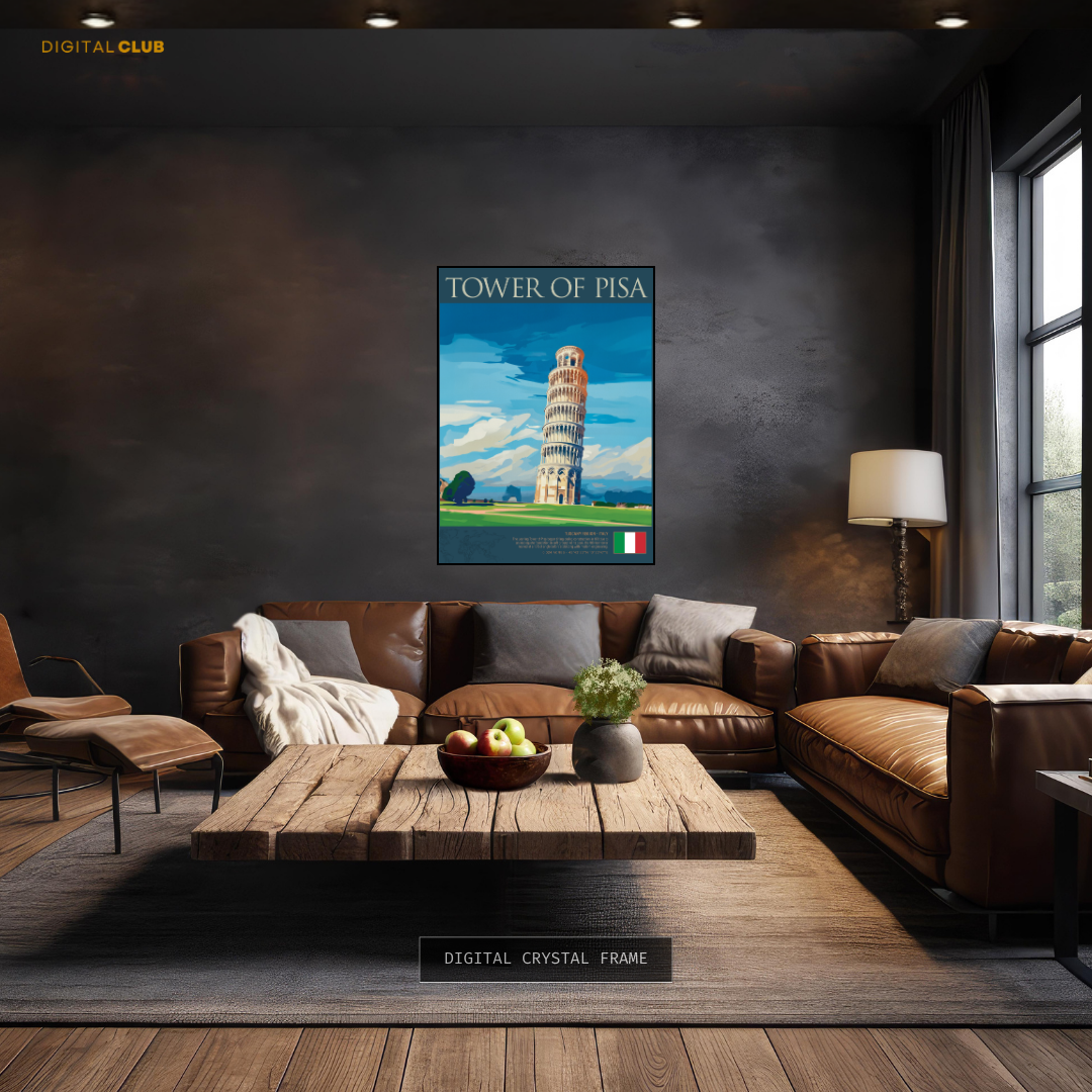 Tower of Pisa Italy Premium Wall Art