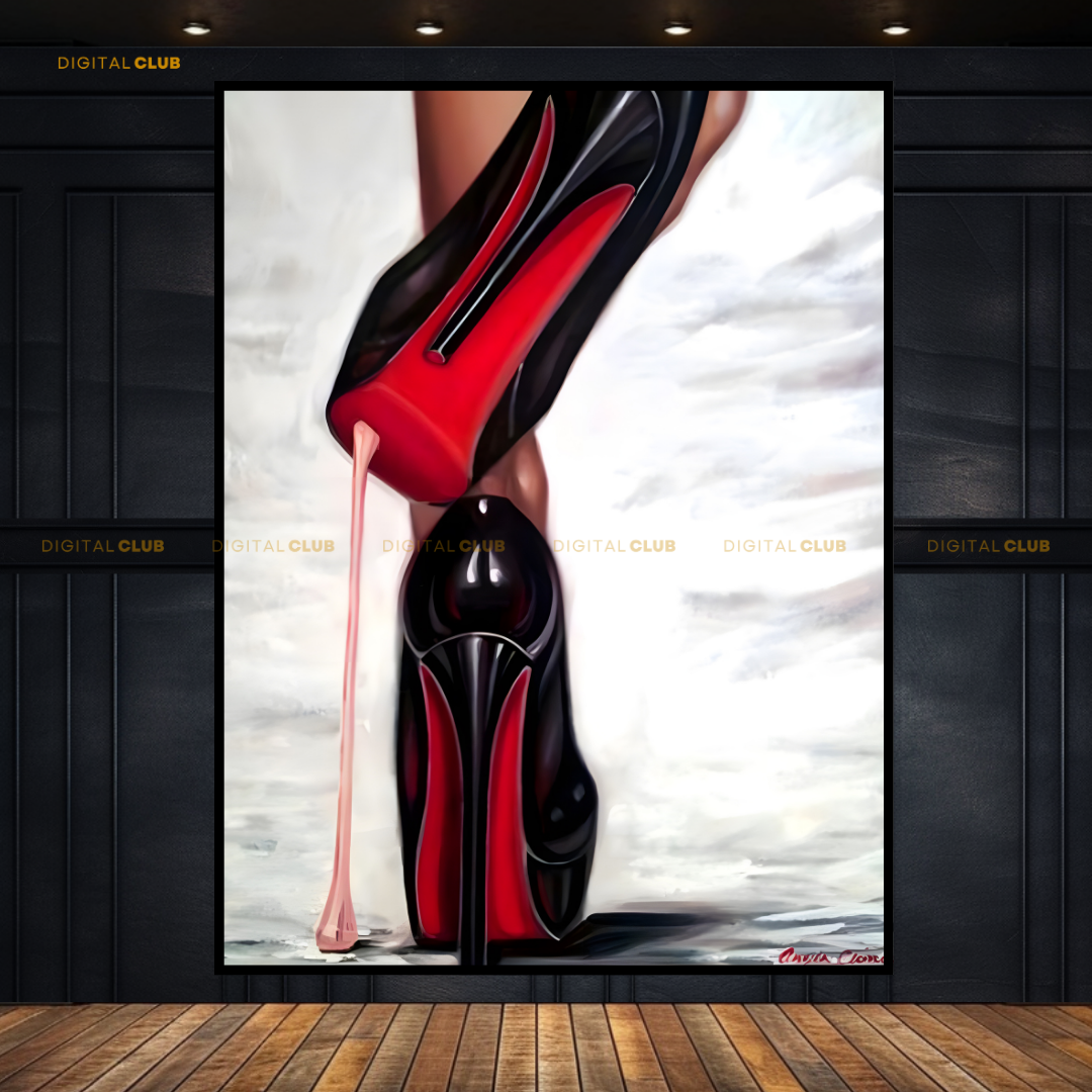 Red High Heels - Artwork - Premium Wall Art