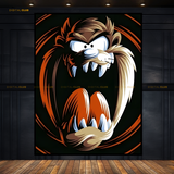 Taz Mania Looney Tunes Cartoon Premium Wall Art