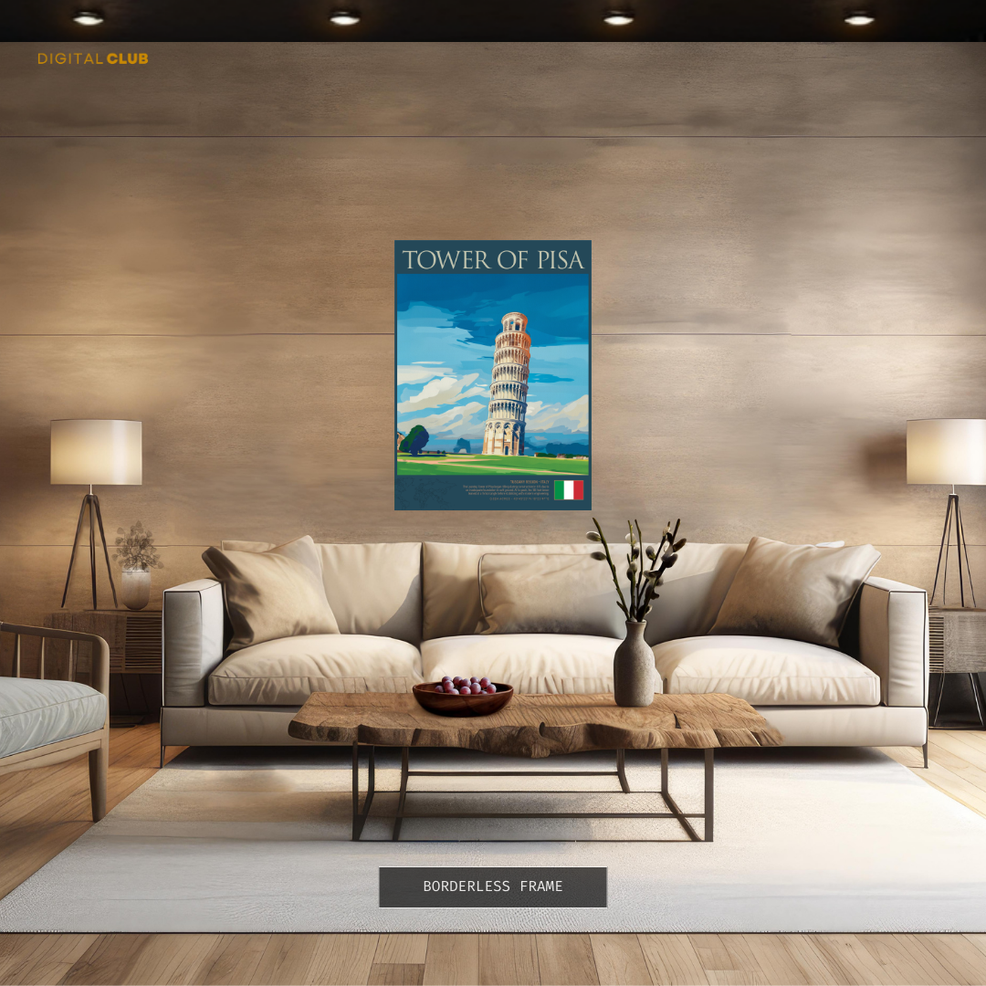 Tower of Pisa Italy Premium Wall Art