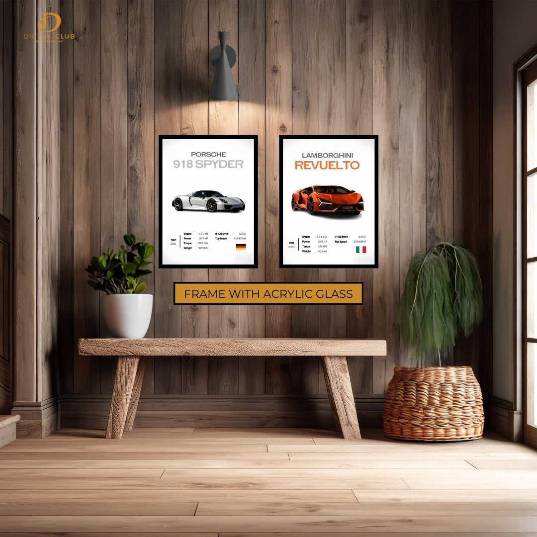 Spyder x Revuelto Super Cars - 2 Panel Wall Art